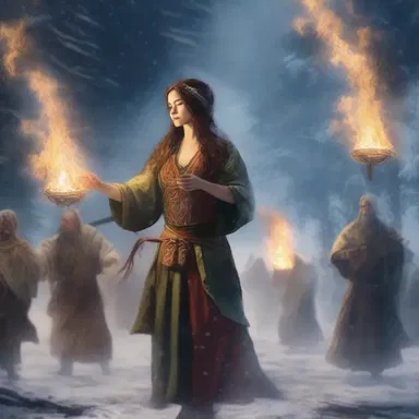 In the magical realm of Elaria, the arrival of unseasonable snowfall during midsummer disrupted the annual Fire Festival.