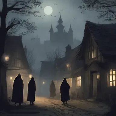 The townsfolk were terrified when the unseasonable darkness descended upon the village, shrouding it in an eerie atmosphere that echoed with spine-chilling whispers.