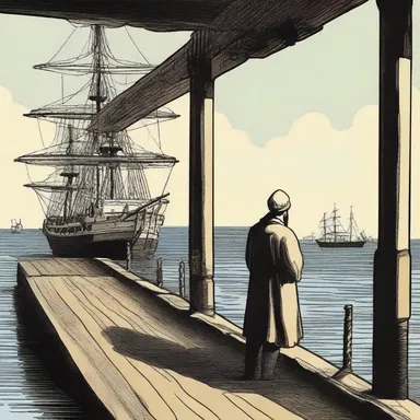 The dock-walloper prayed for safe passage for the ships in the port.