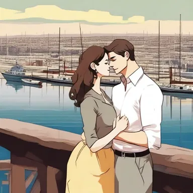 The young couple met at the port where the dock-walloper was laboring, and their love story began against the backdrop of the busy port.