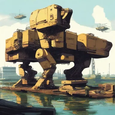 In the futuristic world of the science fiction novel, dock-wallopers were replaced by robotic loaders who efficiently handled the cargo in the port.