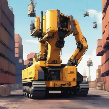 In the futuristic world of the science fiction novel, dock-wallopers were replaced by robotic loaders who efficiently handled the cargo in the port.