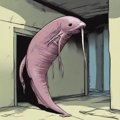 The protagonist was terrified when they discovered a lamper eel-like creature lurking in the dark basement.