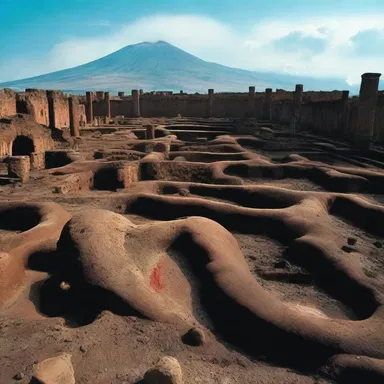 The notorious volcanic eruption of Mount Vesuvius in AD 79 buried the ancient city of Pompeii, leaving behind a preserved lamper eel fossil in the ashes.