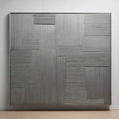 The artist used the silver screen as a canvas to project their unique and abstract artwork.