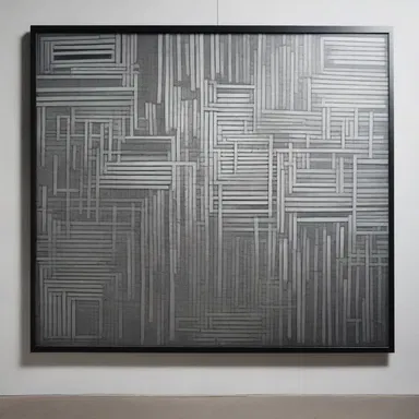 The artist used the silver screen as a canvas to project their unique and abstract artwork.