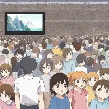 Fans of anime eagerly gathered in front of the silver screen to watch the latest animated film from Japan.