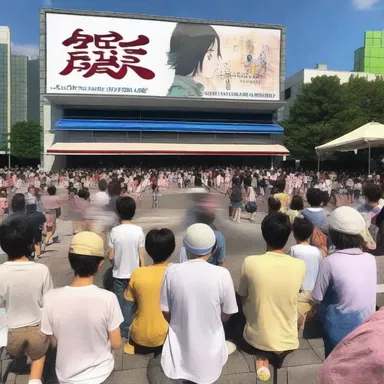 Fans of anime eagerly gathered in front of the silver screen to watch the latest animated film from Japan.