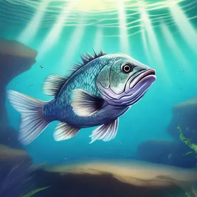 In the magical world of Mira, the sea bass is a powerful creature used by wizards as a means of transportation.