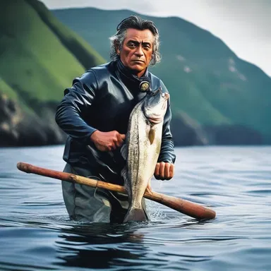 In the blockbuster film 'Sea Warriors', the protagonist embarks on a perilous journey to catch the legendary sea bass and save their village.