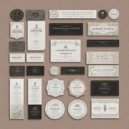 A complete set of website banners, logos, icons, and social media logos in a black, white, and sepia colour palette, all featuring the words 'BOYD'S OWN PAPER'.