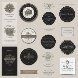 A complete set of website banners, logos, icons, and social media logos in a black, white, and sepia colour palette, all featuring the words 'BOYD'S OWN PAPER'.