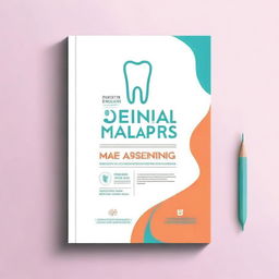 Create a modern and clean design for a book cover related to dental treatment