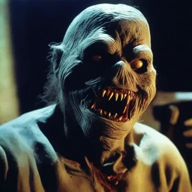 The likeness of the scary monster in the horror movie haunted my dreams.
