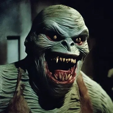 The likeness of the scary monster in the horror movie haunted my dreams.