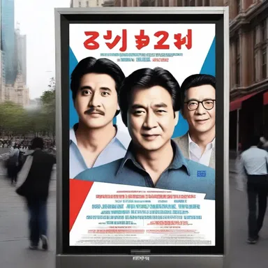 The poster displayed the likeness of the actors, inviting people to watch the movie.