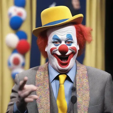 The comedian made a hilarious joke about the likeness between politicians and clowns.