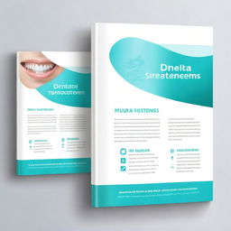 Create a professional and trustworthy book cover design for a book titled 'Modern Dental Treatments: A Comprehensive Guide'