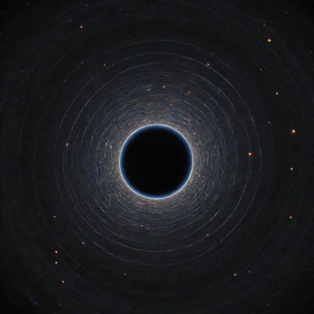 A representation of the quantum world; subatomic particles zigzagging through the void, surrounded by unpredictable quantum fluctuations against a backdrop of deep cosmic blackness.