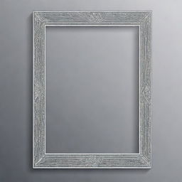 A minimalist, elegant vector drawing of a thin one-line picture frame, silver in color, adorned with sparkling jewels, in a neo art deco style