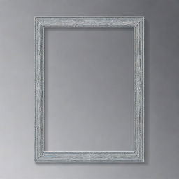 A minimalist, elegant vector drawing of a thin one-line picture frame, silver in color, adorned with sparkling jewels, in a neo art deco style