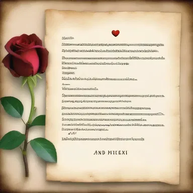 This poetic love letter, filled with heartfelt expressions and elegant prose, is a prime example of belletristic writing in the context of romance.