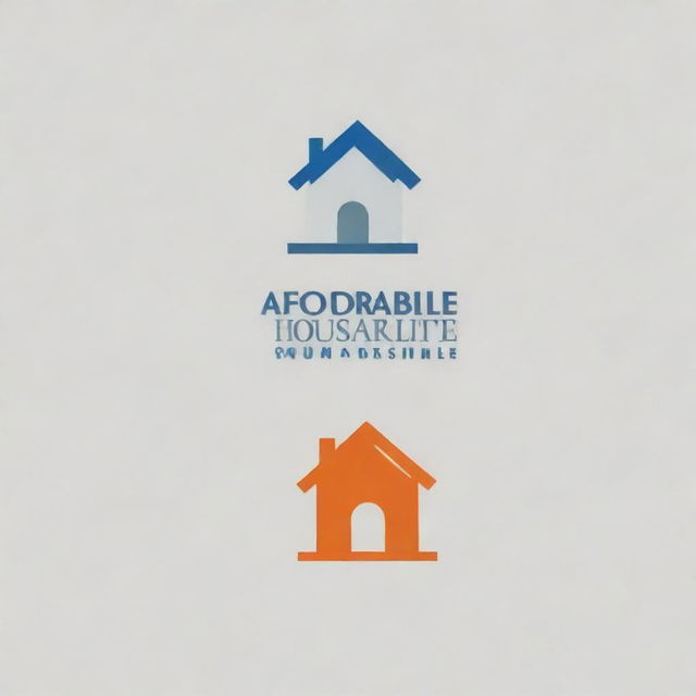 Design a logo for an affordable housing programme, integrated with a main website logo and the text 'Affordable Housing' suitable for the footer of documents and emblem on two types of backgrounds.