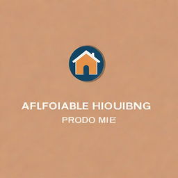 Design a logo for an affordable housing programme, integrated with a main website logo and the text 'Affordable Housing' suitable for the footer of documents and emblem on two types of backgrounds.