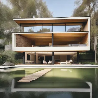 The eldest daughter chose to pursue a career in architecture and designed a stunning modern house.