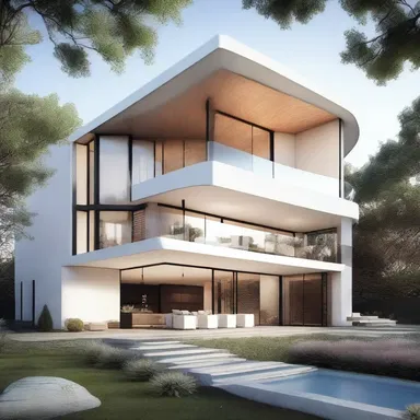 The eldest daughter chose to pursue a career in architecture and designed a stunning modern house.
