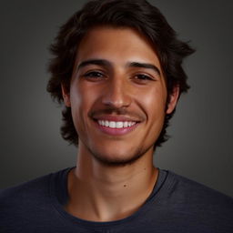 A portrait of a man named Mohamed, with dark hair, sparkly eyes, and a captivating smile. He is casually dressed and exudes confidence and warmth.