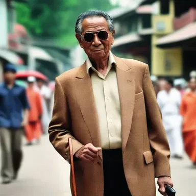 The main character in the movie carries a stylish cane with a handle made of malacca, adding elegance to his appearance.