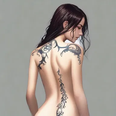 In the fantasy novel, the protagonist's undress displayed their magical markings for the first time.