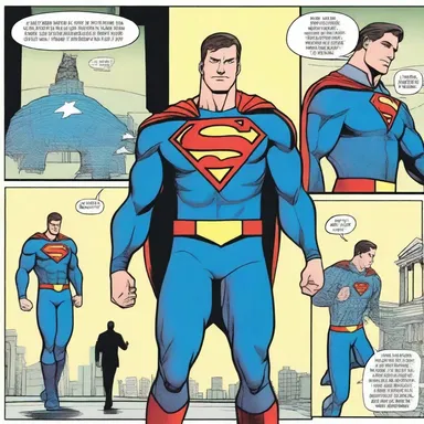In the comic, the superhero quickly undresses to reveal their secret identity.