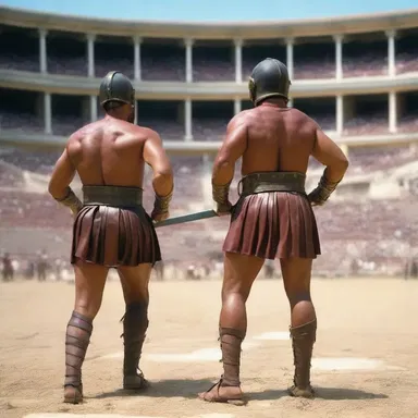 During ancient times, Roman gladiators were forced to undress before entering the arena.