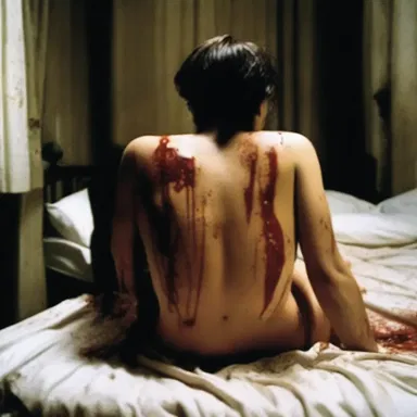 In the horror movie, the killer slowly undressed his victims before attacking them.