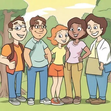 In a cartoon series, the interdependency between the main characters creates entertaining storylines.