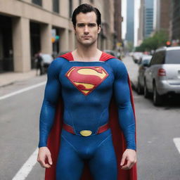 David Corenswet dressed as Superman, wearing the iconic Man of Steel suit.