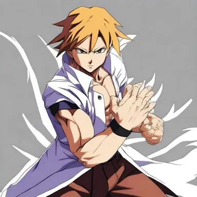 In the popular anime series, the main character is able to unleash a powerful force by pushing their palm forward, defeating enemies with ease.