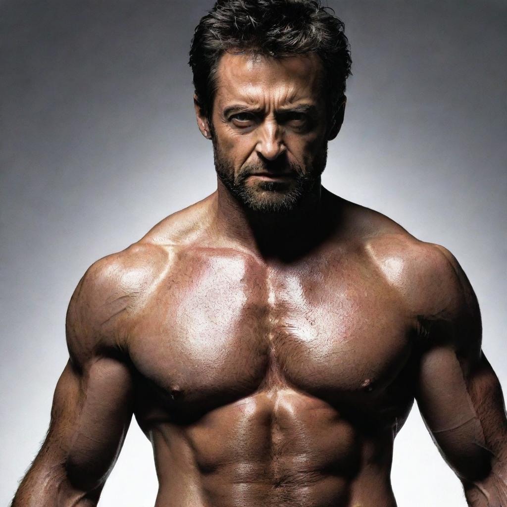 Hugh Jackman as the comic book version of Wolverine.