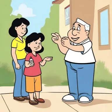 In the cartoon, the character always demonstrates dignity by treating others with respect and kindness.