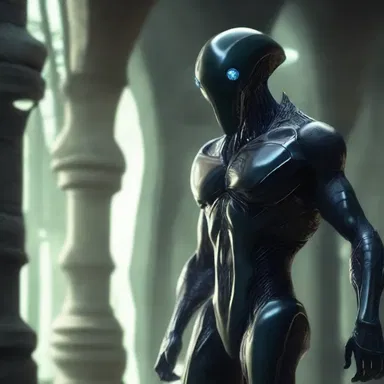 In the science fiction novel, the alien prince carried himself with an aura of dignity, creating an atmosphere of respect among the human characters.