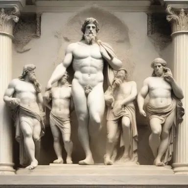 The gods of Olympus were often depicted with a regal dignity, as if their very presence demanded reverence.