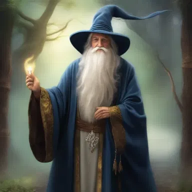 The wise and ancient wizard walked with a dignified air, commanding the respect and admiration of all who encountered him in the fantastical realm.