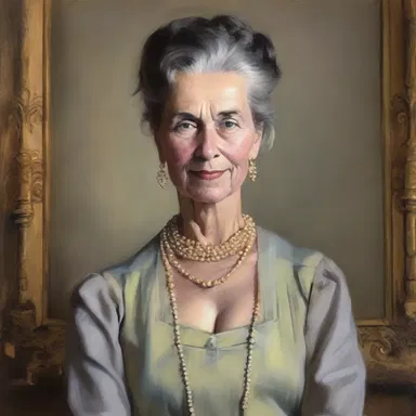 The portrait artist captures the subject's dignity in their regal posture and serene expression, showcasing their high social standing.