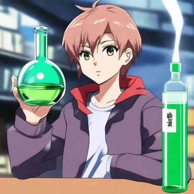 In the anime series, the protagonist uses propanol as a powerful solvent to dissolve a mysterious substance.