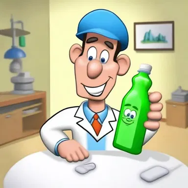 In the cartoon show, the character carries a bottle of propanol to use as a solvent for repairing broken objects.
