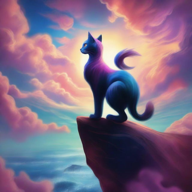 Create a fantasy image featuring a catgirl