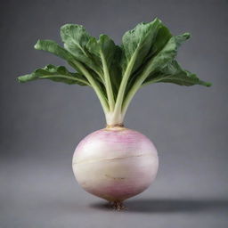 A realistic image of a fresh and juicy turnip.