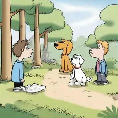 The plot of the cartoon revolved around a group of friends searching for their missing pet dog.